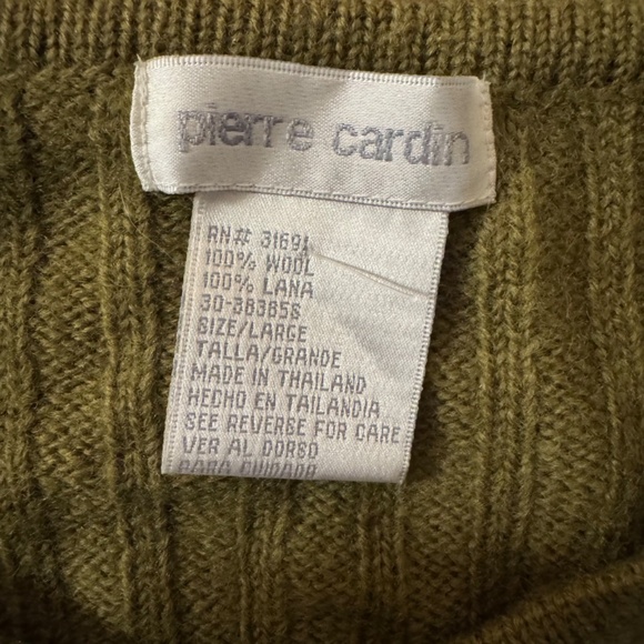Pierre Cardin 100% Wool Button-Up Knit Vest – Size Large - Picture 4 of 4